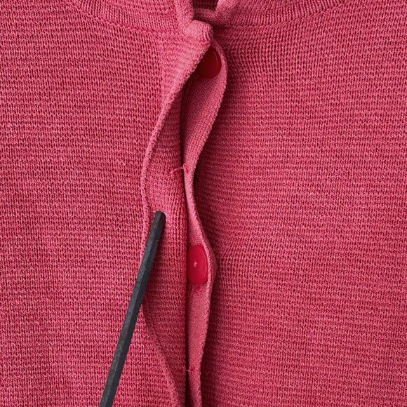 Talbots Silk Blend Knit Cardigan Blazer Jacket L Coral Rose Classic Career - Picture 4 of 6